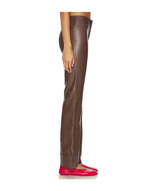 Free People Brown Glow Up Faux Leather Pant