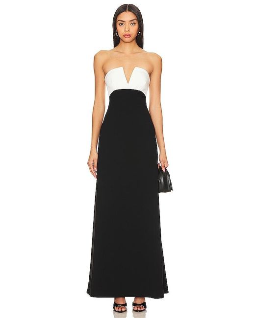 Lovers + Friends Black Anais Strapless Gown