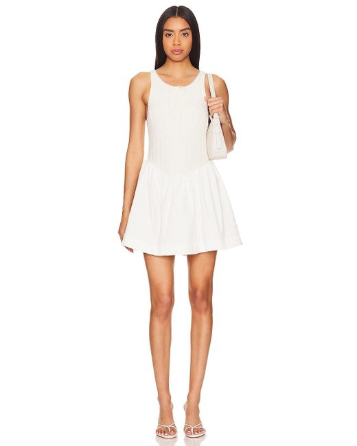 For Love & Lemons Billie Mini Dress White