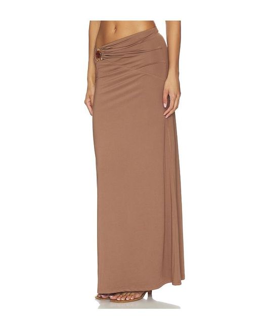 MORE TO COME Natural Brixton Maxi Skirt