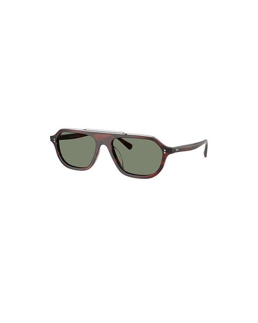 Oliver Peoples Green Estin Irregular Sunglasses for men
