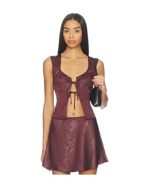 Nia Red Vineland Top