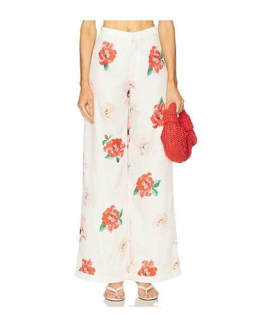 SAU LEE Red Elba Pant