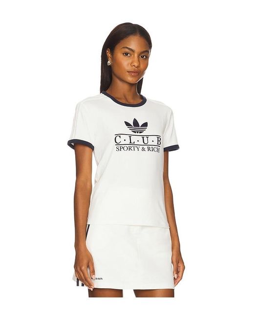 Adidas Originals White X Sporty & Rich Graphic T-Shirt