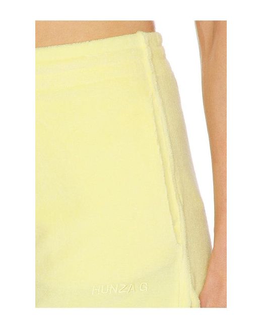 Hunza G Yellow Towelling Shorts