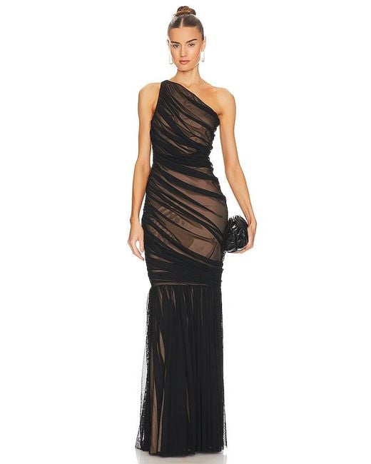 Norma Kamali Black Diana Fishtail Gown