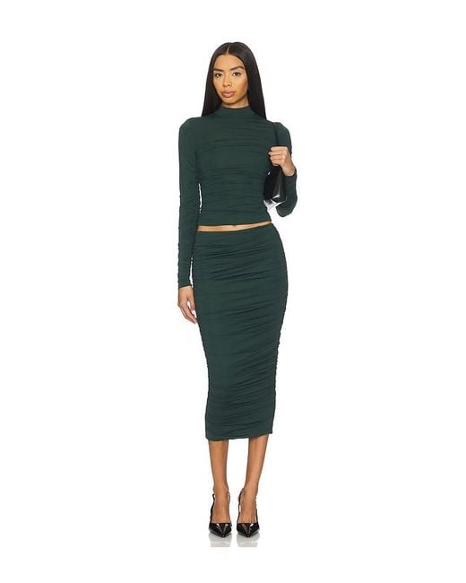 SER.O.YA Green Dulcie Ruched Top