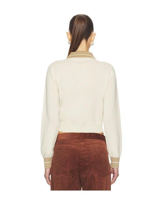 Malbon White Miranda Polo Sweater