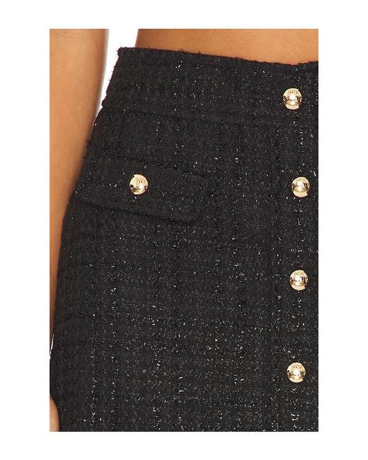 Amanda Uprichard Black Tweed Mini Skirt