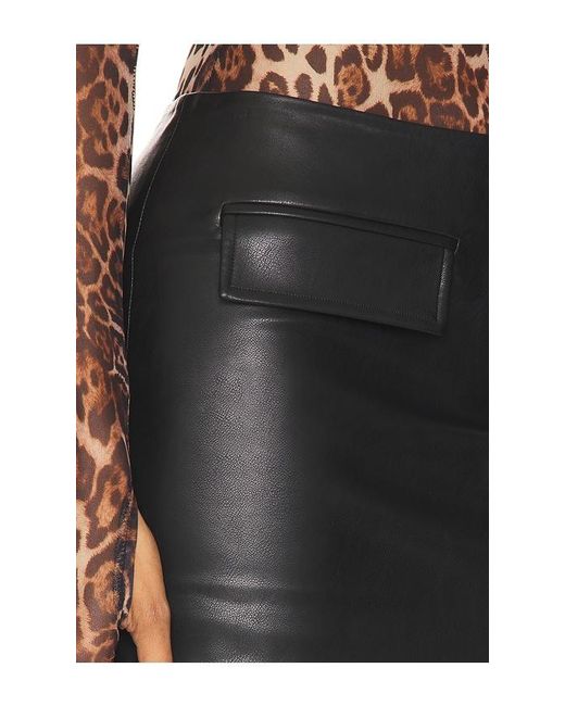 Lovers + Friends Black Tilly Faux Leather Mini Skirt
