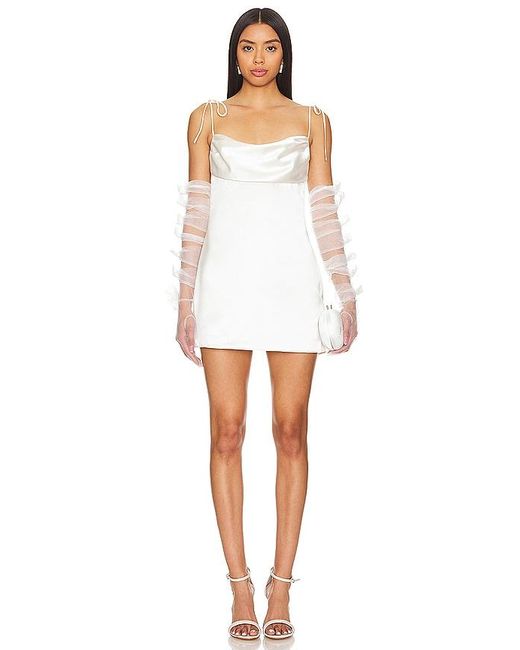 For Love & Lemons White Ambre Mini Dress