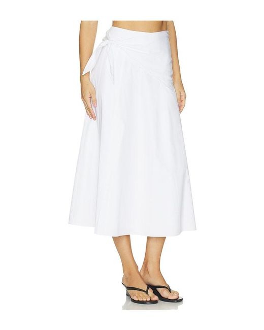 Vince White Scarf Tie Skirt