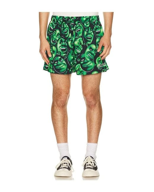 Market Green X Shrek All Over Print Mesh Shorts for men