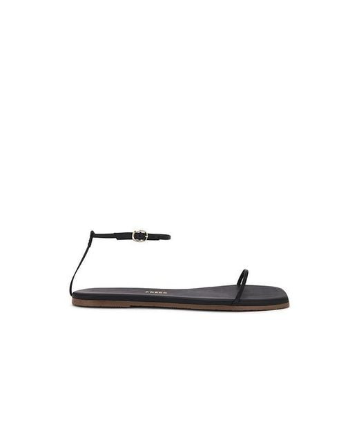 TKEES Black Square Toe Twiggy Sandal
