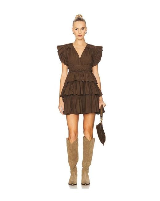 Scarlett Poppies Brown Aurora Mini Dress