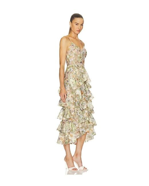 Nadine Merabi White Saffron Floral Dress