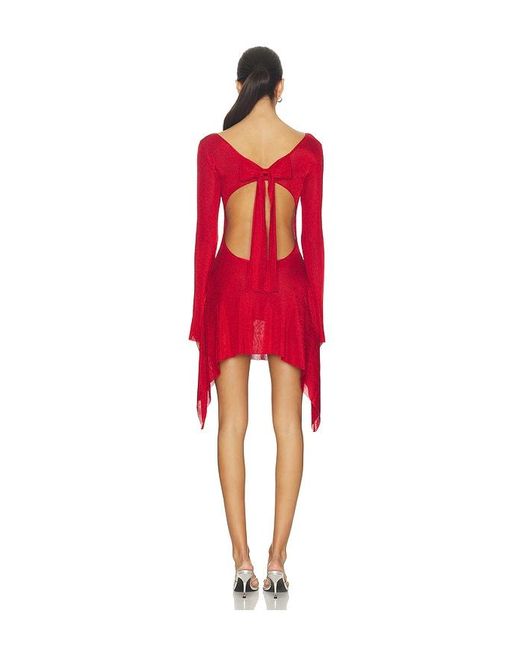 GUIZIO Red X Revolve Rose Dress