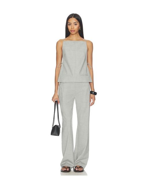 St. Agni White 90S Belt Minimal Pants