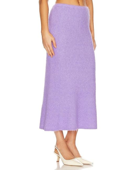 American Vintage Purple Tyji Knit Midi Skirt