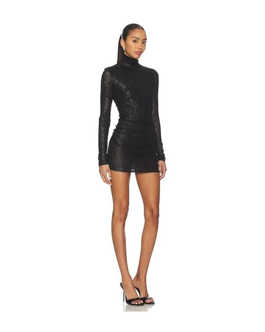 Norma Kamali Black X Revolve Long Sleeve Turtleneck Pickleball Dress