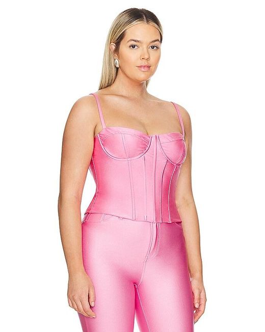 GOOD AMERICAN Pink Compression Shine Corset