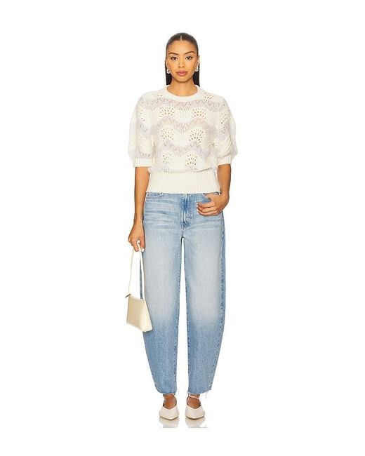 Mother White The Podwer Puff Sweater