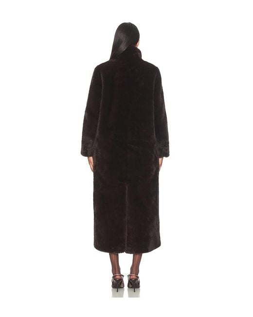 Susanna Chow Black Yvonne Faux Fur Coat