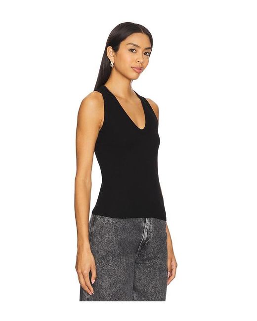Cotton Citizen Black Verona U Neck Tank Top