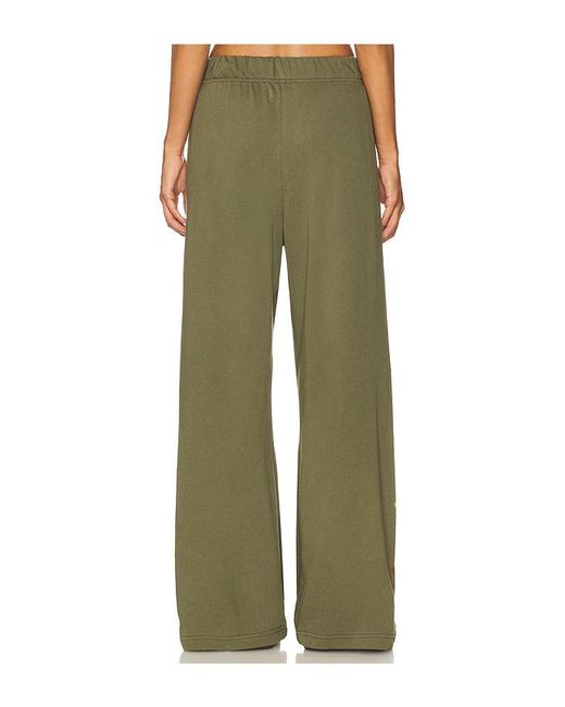 Lauren Moshi Green Cowboy Happyface Wide Leg Pant