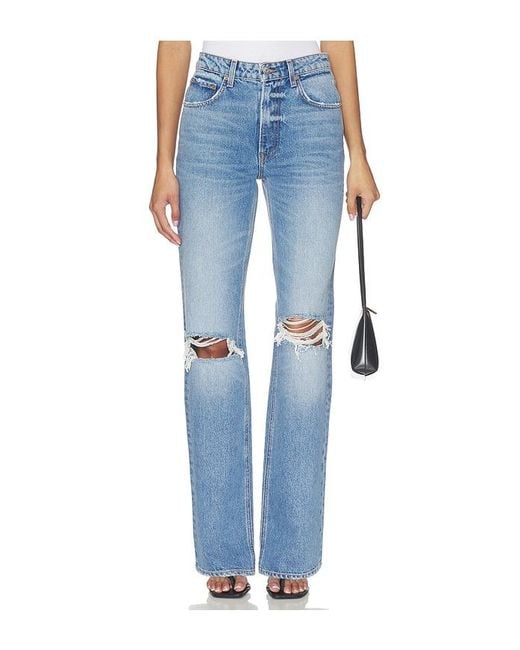 GRLFRND Blue Melanie High Rise Boot