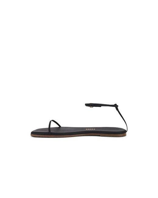 TKEES Black Square Toe Twiggy Sandal