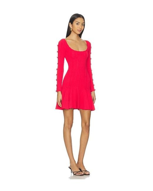 LoveShackFancy Red Kleid Seychelle