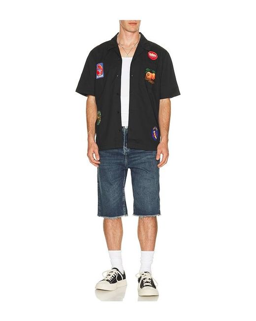 True Religion Black Camp Collar Shirt for men