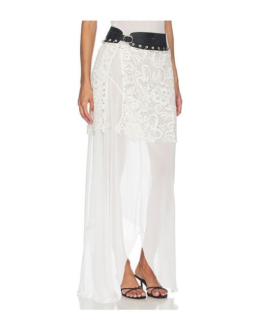 KETTEL ATELIER White Kita Crochet Belt Short