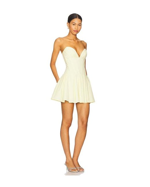 superdown Yellow Carmela Strapless Dress