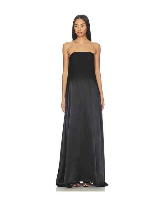 BUMPSUIT Blue Brushed Satin Gown