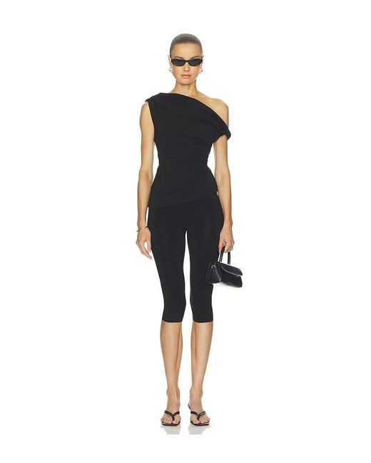 Jonathan Simkhai Blue Zerra Draped Top