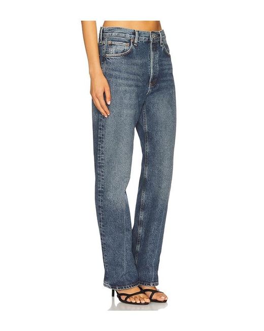 Agolde Blue Fran Straight Leg Jeans