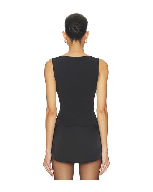 ALL THE WAYS Black Gwynne Button Up Top