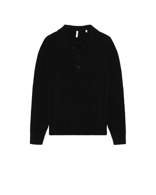 sunflower Black Chenile Polo for men