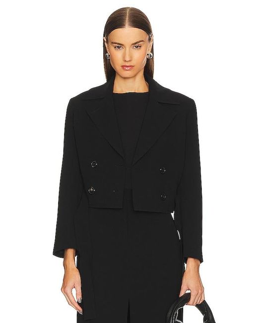 Theory Black Cropped Trench