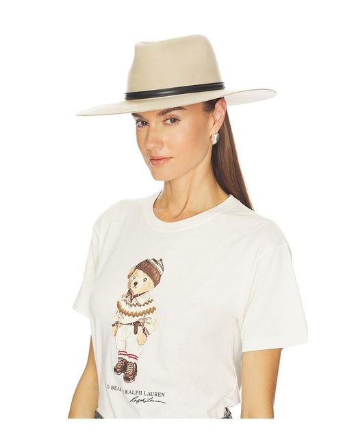 Janessa Leone White Beck Fedora Hat