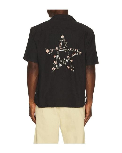 AllSaints Black Wilder Short Sleeve Shirt for men