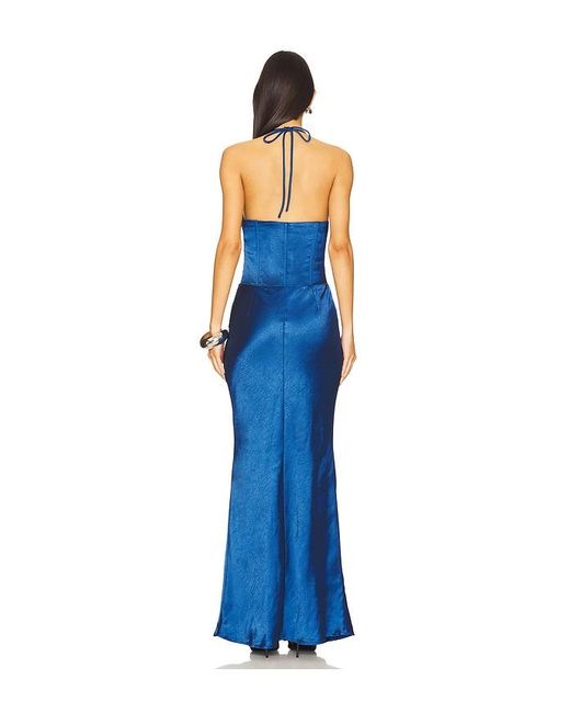 Runaway the Label Blue Asada Maxi Dress