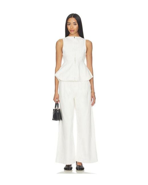 ALIGNE White Chlo Denim Top
