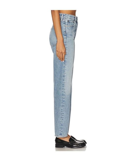 Agolde Blue 90S Pinch Waist High Rise Straight Jeans