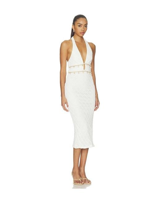 superdown White Juni Halter Maxi Dress