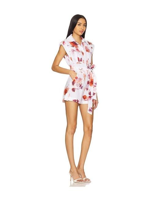 Karina Grimaldi Red Cheyenne Print Romper