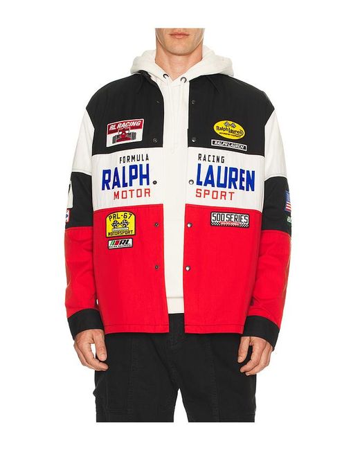 Polo Ralph Lauren Nylon Colorblock Rl Racing Sport Shirt in Red for Men ...