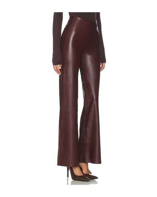Commando Brown Faux Leather Wide Leg Pant